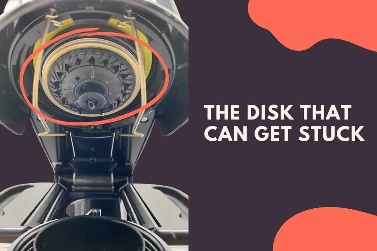 the disk that can get stuck and result in extra noise