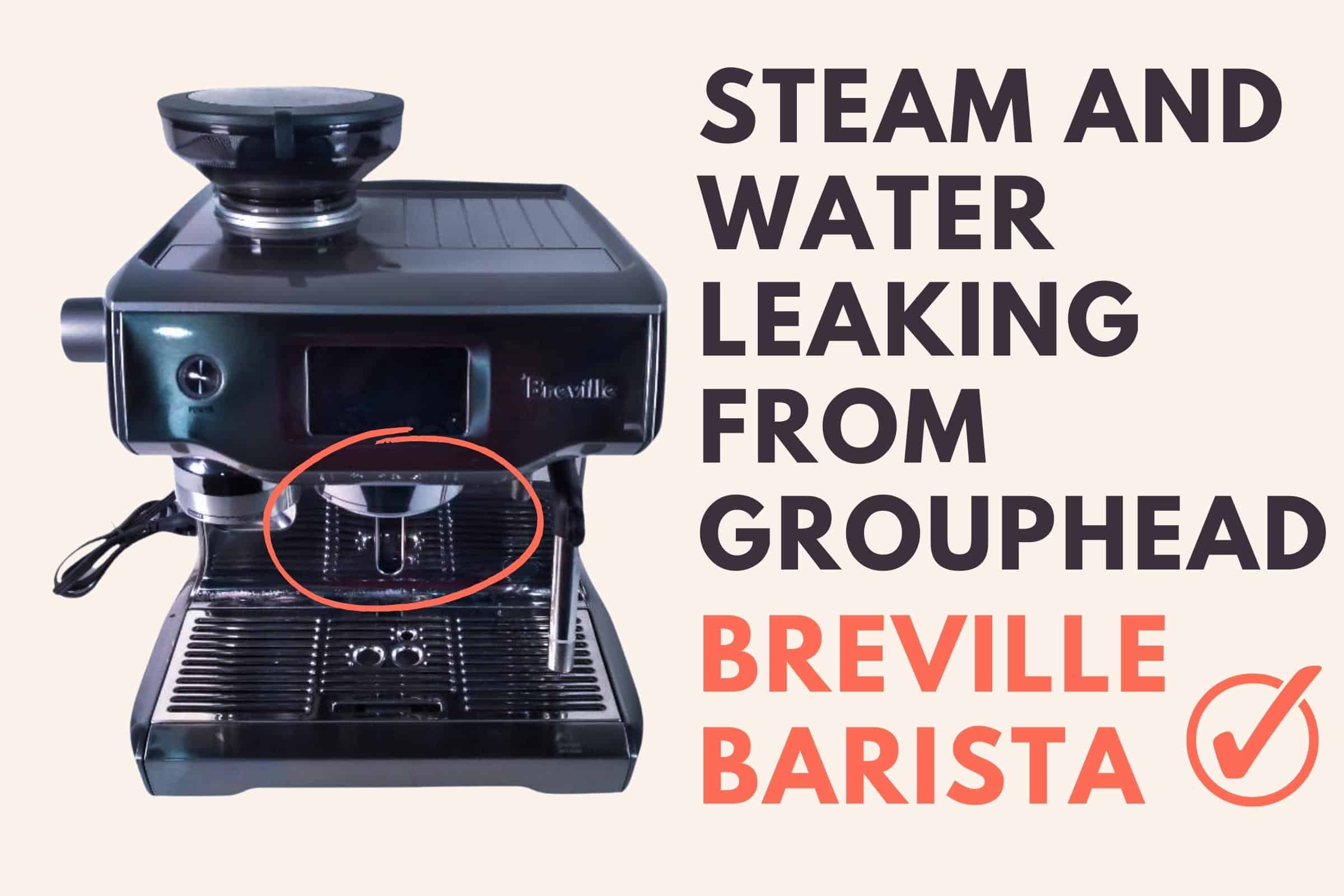 steam and water leaking from group head