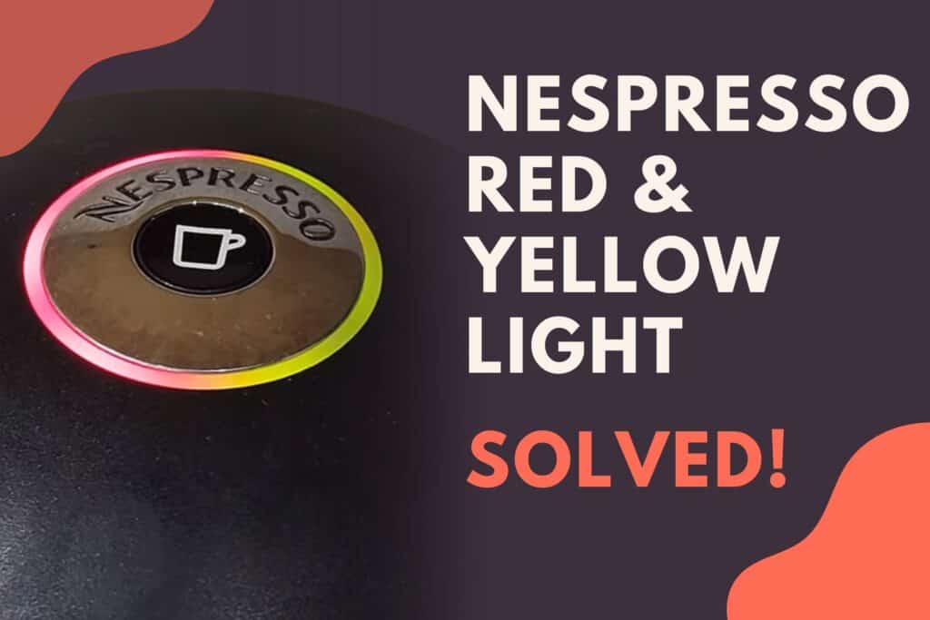 half red half green light on nespresso vertuo plus