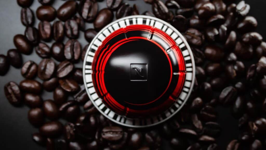 An original Nespresso Vertuo capsule
